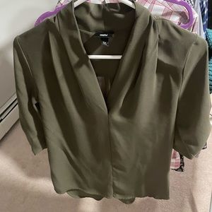 Green sleek blouse